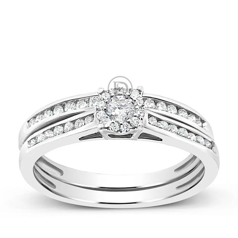 Diamond Engagement Ring .35 CTW Round Cut 14K White Gold