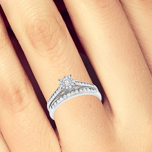 Diamond Engagement Ring .53 CTW Round Cut 14K White Gold