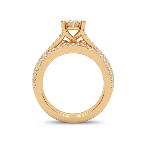 14K 0.83CT Diamond Bridal Ring
