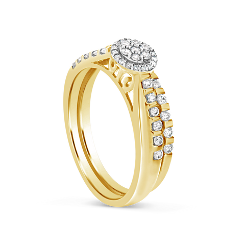 Diamond Engagement Ring .40 CTW Round Cut 14K Yellow Gold