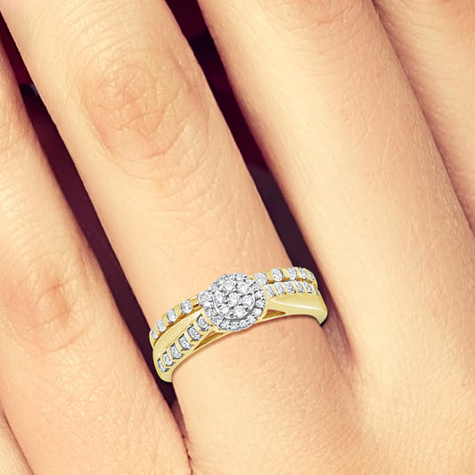 Diamond Engagement Ring .40 CTW Round Cut 14K Yellow Gold