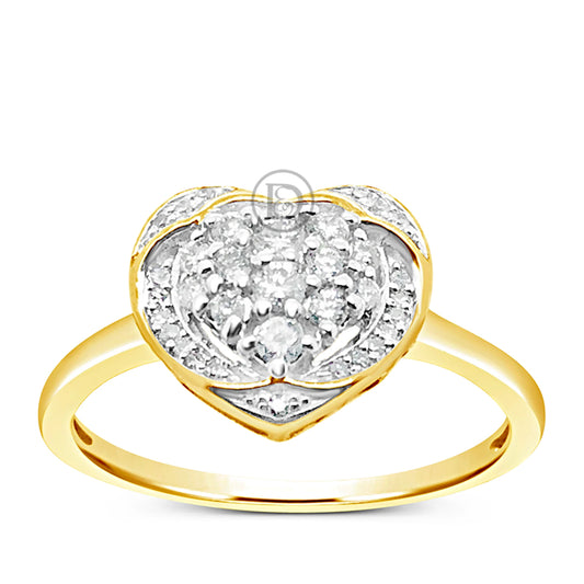 Diamond Ring .20 CTW Round Cut 14K Yellow Gold