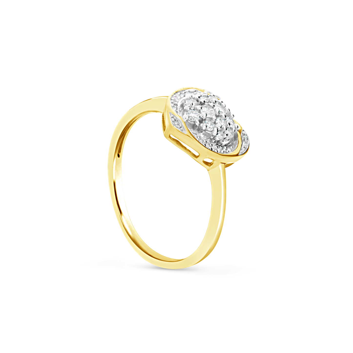 Diamond Ring .20 CTW Round Cut 14K Yellow Gold