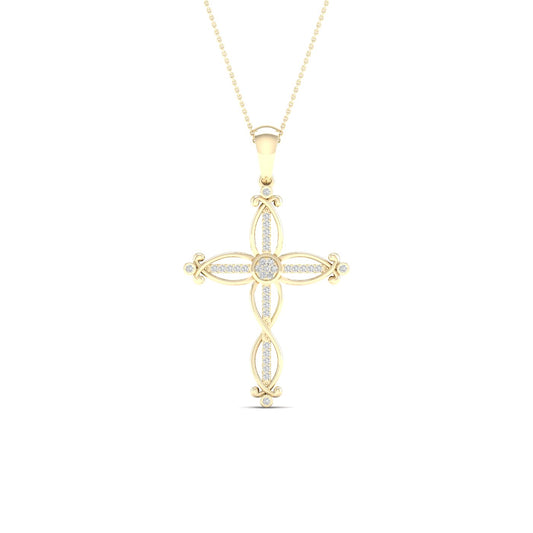 10K 0.10CT Diamond Pendant