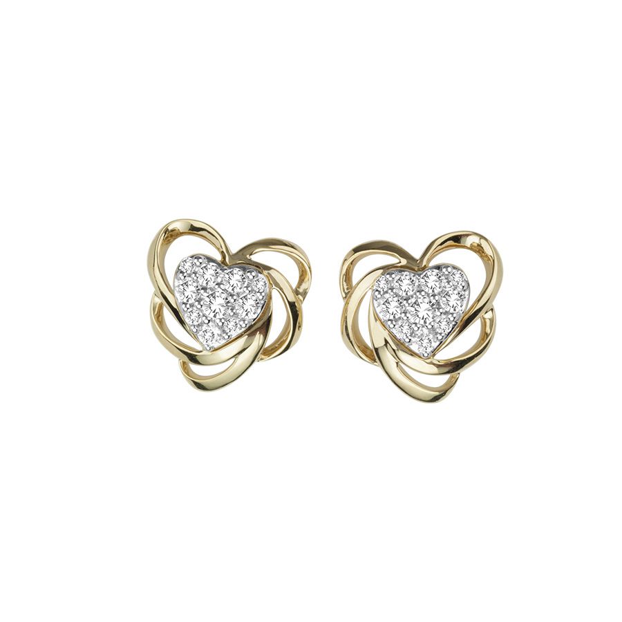 14K Diamond Earring