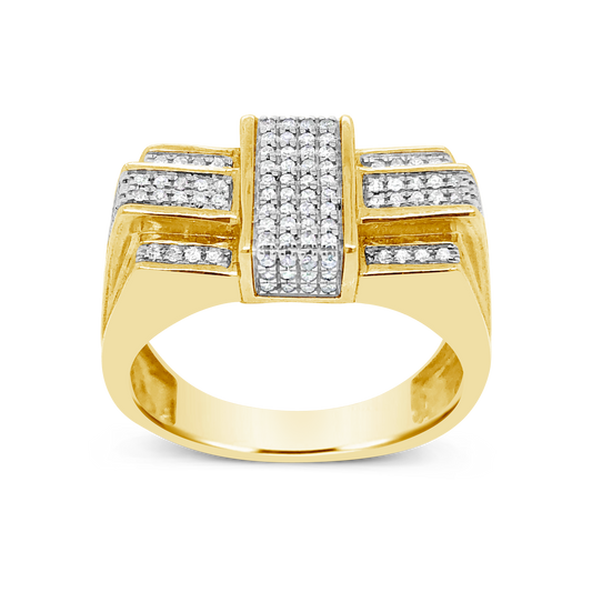 Diamond Ring .35 CTW Round Cut 10K Yellow Gold