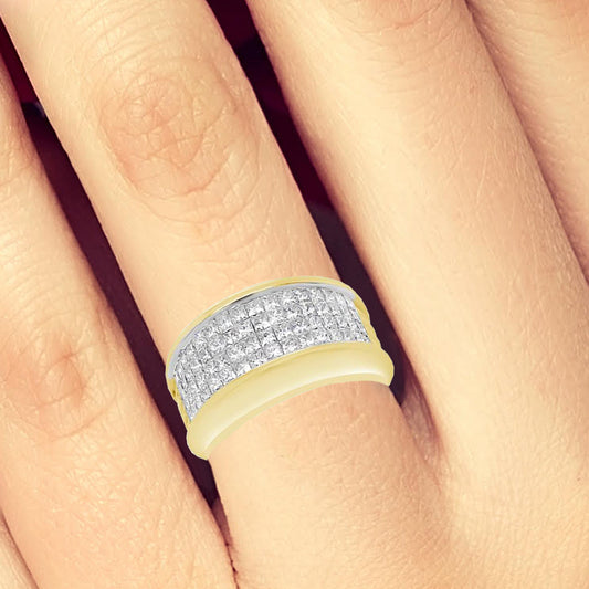 Diamond Band 1.50 CTW Princess Cut 14K Yellow Gold