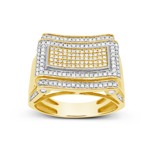 Diamond Ring .75 CTW Round Cut 10K Yellow Gold