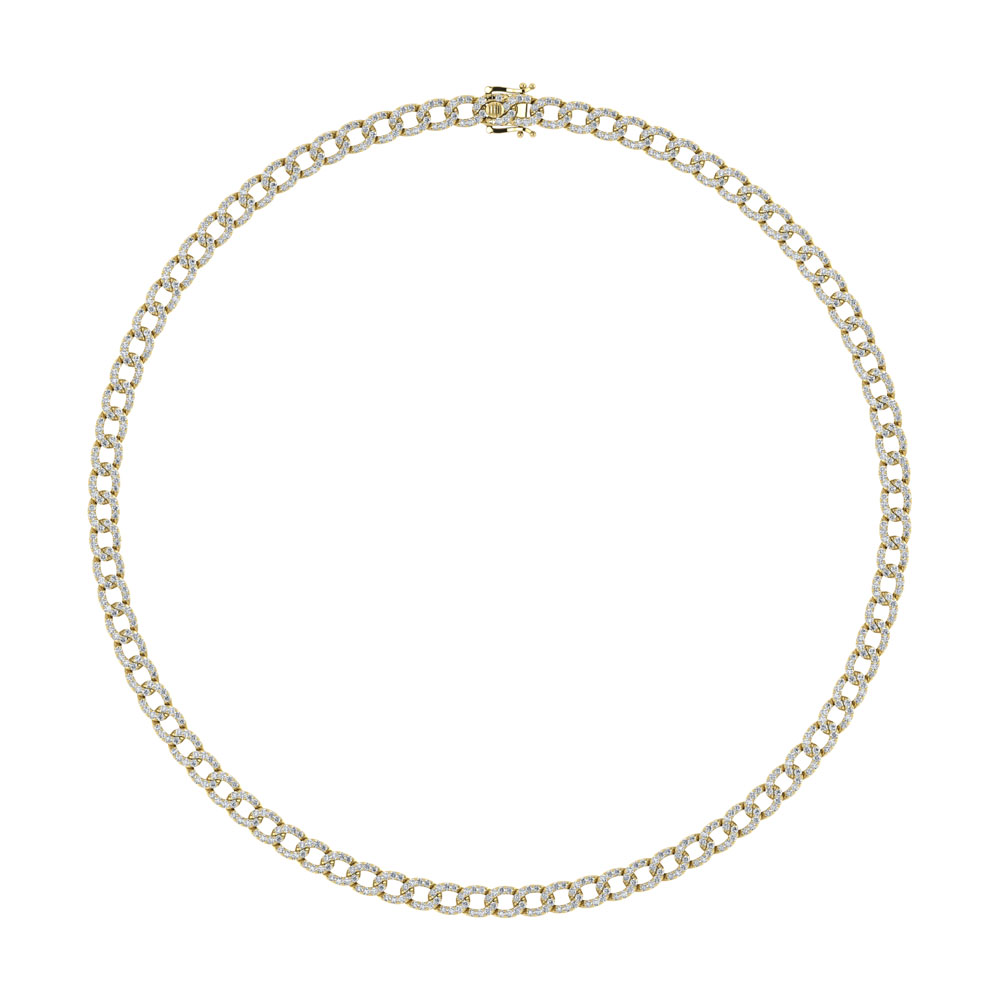Diamond 7 5/8 Ct.Tw. Cuban Necklace in 14K Yellow Gold