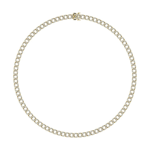 Diamond 7 5/8 Ct.Tw. Cuban Necklace in 14K Yellow Gold