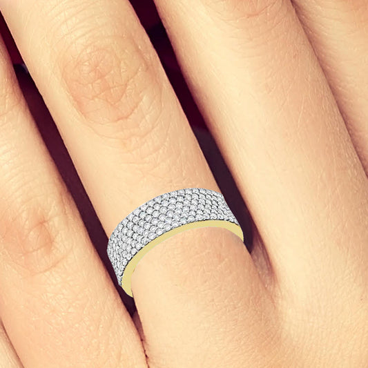 Diamond Band .90 CTW Round Cut 14K yellow Gold