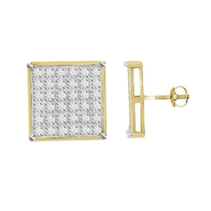 YUVA EARRINGS 1/4 CT ROUND DIAMOND 10K YELLOW GOLD