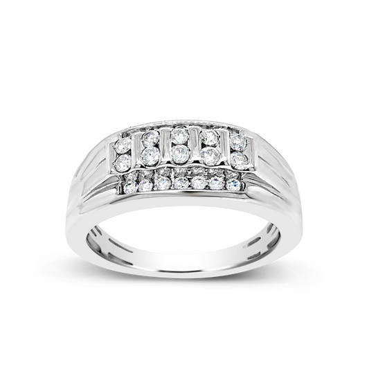 Diamond Ring .50 CTW Round Cut 10K Whiite Gold