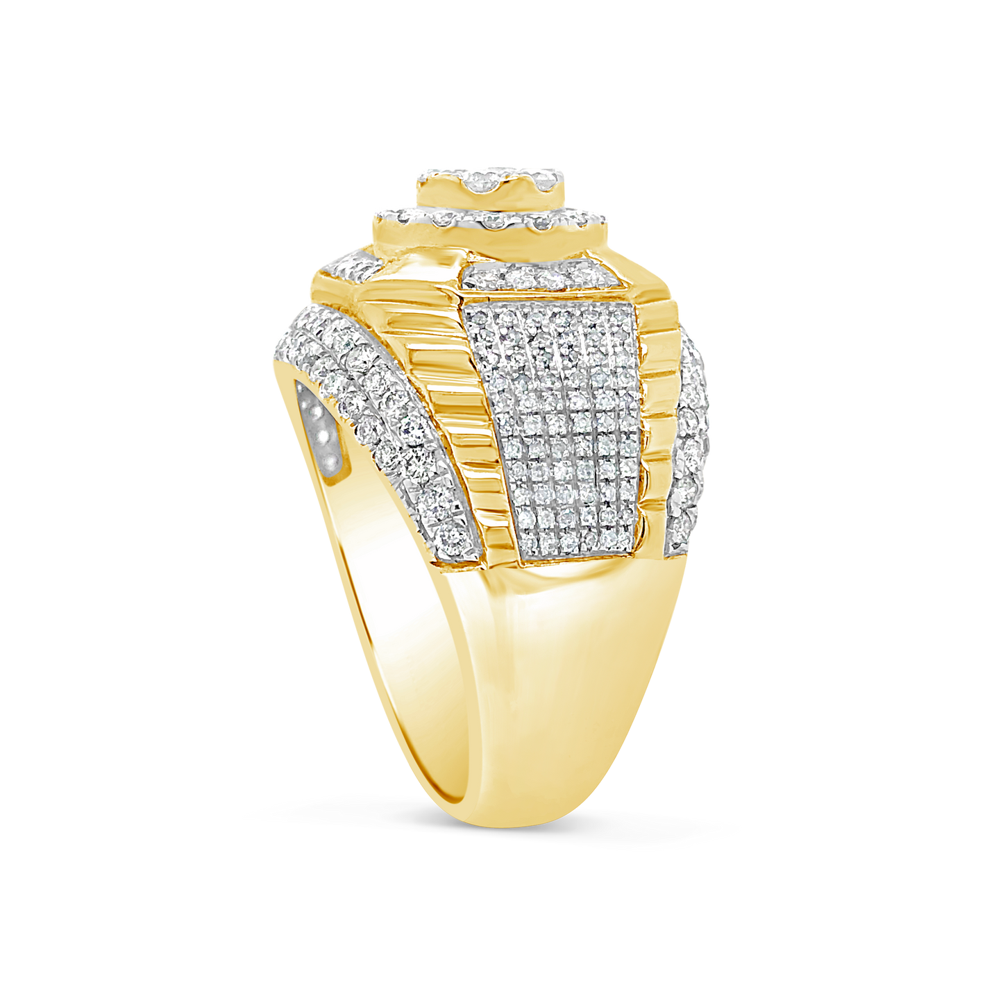 Diamond Ring 2 CTW Round Cut 10K Yellow Gold