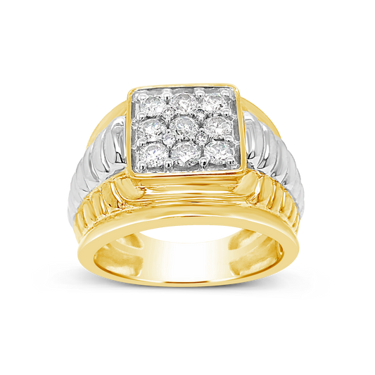 Diamond Ring 1 CTW Round Cut 10K Yellow Gold
