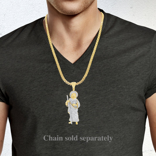 Diamond Pendant 1.86 CTW Round Cut 10K Yellow Gold