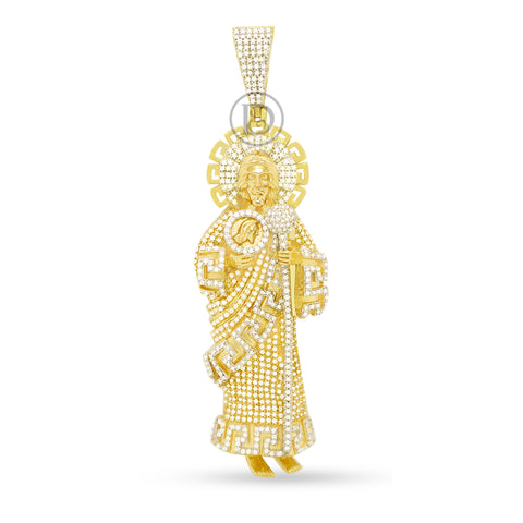 10k yellow gold custom pendant with 2.10ct diamonds