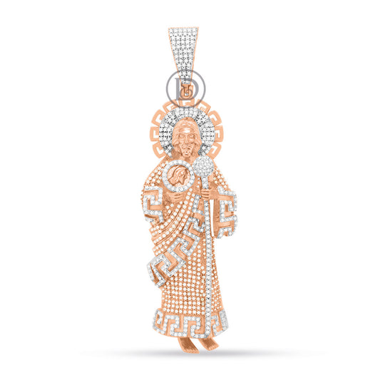 10k yellow gold custom pendant with 2.10ct diamonds