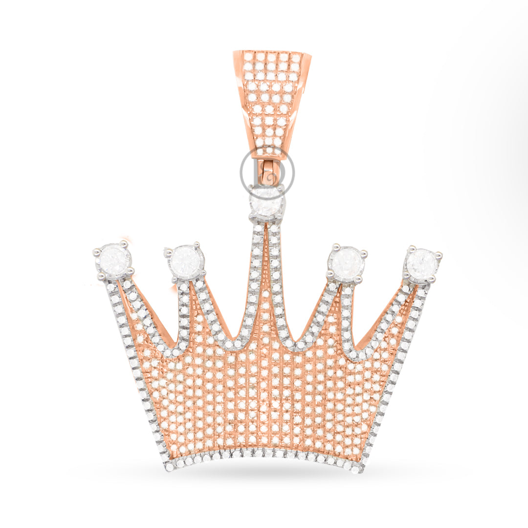 10K Yellow gold custom pendant with 1.30ct diamonds