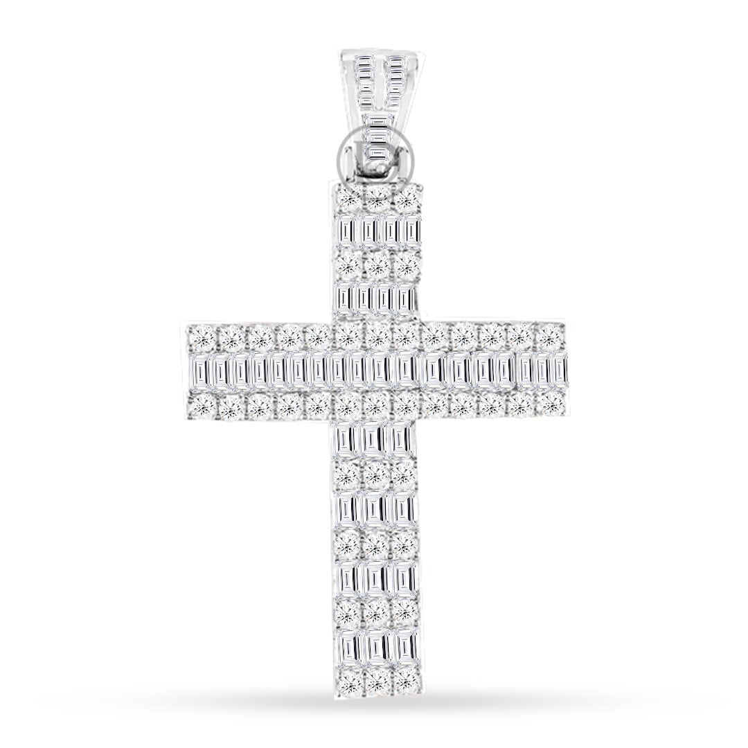 10K Yellow Gold Cross Pendant With 2.49CT Diamonds