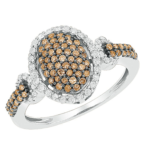 10KW 0.60CTW CHAMPAGNE DIA FANCY RING