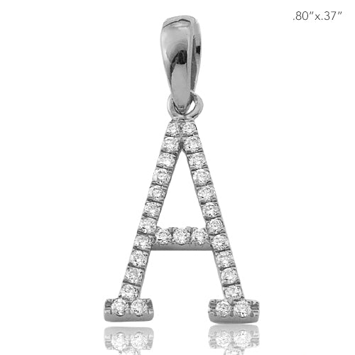 14KW 0.15CTW DIAMOND INITIAL PENDANT