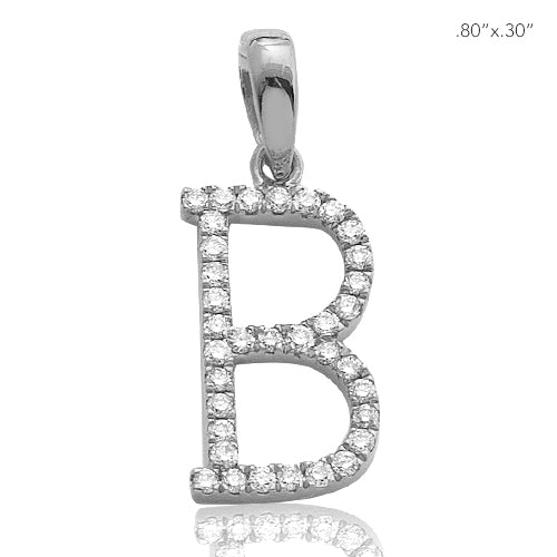 14KW 0.20CTW DIAMOND INITIAL PENDANT