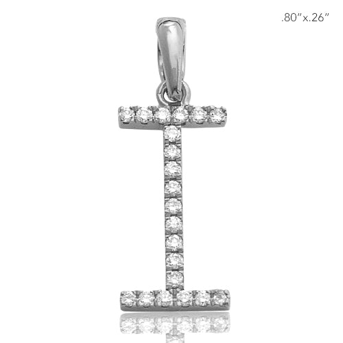 14KW 0.15CTW DIAMOND INITIAL PENDANT