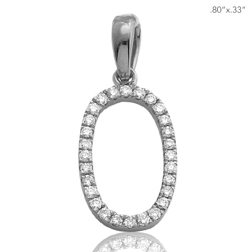 14KW 0.15CTW DIAMOND INITIAL PENDANT