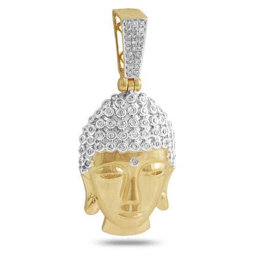 10KY 0.55CTW DIAMOND BUDDHA PENDANT
