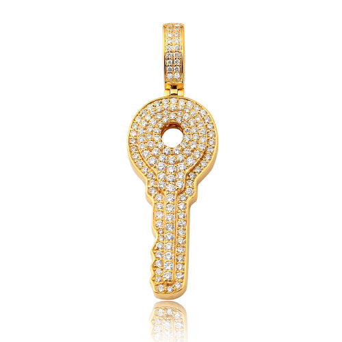 14KY 1.50CTW DIAMOND 3-D KEY PENDANT