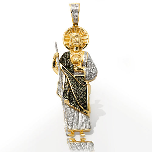 10KY 1.15CTW GREEN AND WHITE DIAMOND ST. JUDE