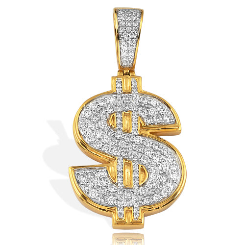 10KY 1.85CTW DIAMOND $ DOLLAR SIGN PENDANT