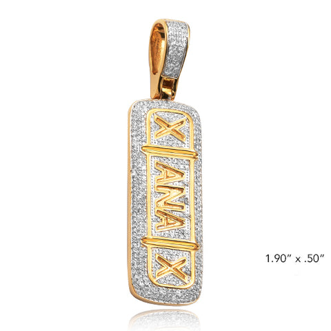 10KY 0.75CTW DIAMOND 'XANAX' PILL PENDANT