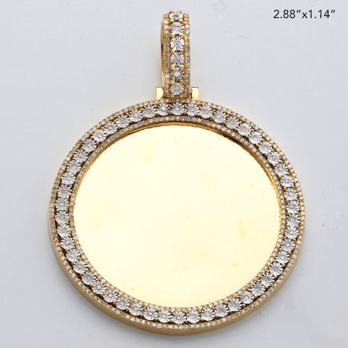 10KY 2.00CTW ILLUSION SET DIAMOND MEMORY PENDANT