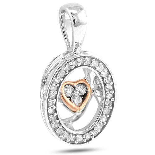 14KW 0.15CTW DANCING DIAMOND PENDANT