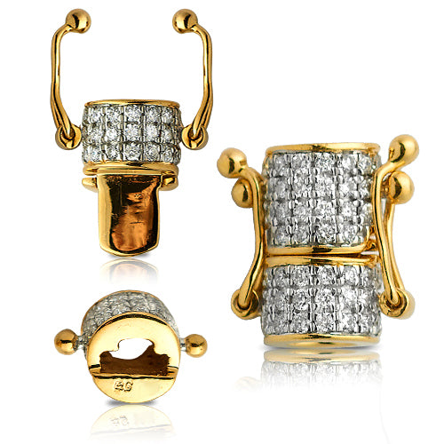 10KY 0.50CTW DIAMOND CYLINDER SHAPERD CHAIN LOCK -