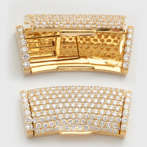 10KY 2.55CTW DIAMOND CURVED LOCK FOR LINK CHAIN