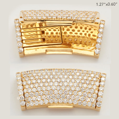 10KY 3.00CTW DIAMOND CURVED LOCK FOR LINK CHAIN