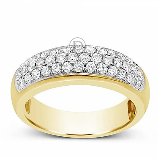 Diamond Band .84 CTW Round Cut 10K Yellow Gold