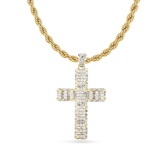 DIAMOND PENDANT 3.15CT 10 K YELLOW GOLD