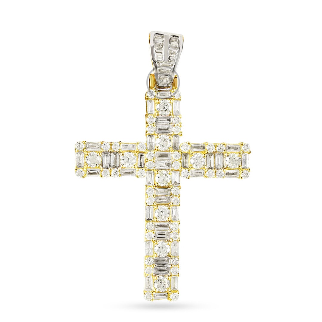 DIAMOND PENDANT 2.19 CT 10K YELLOW GOLD