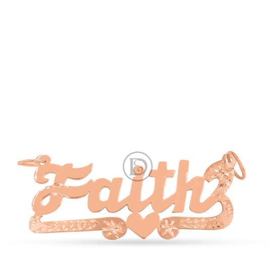 10K Yellow Gold Custom Name Plate