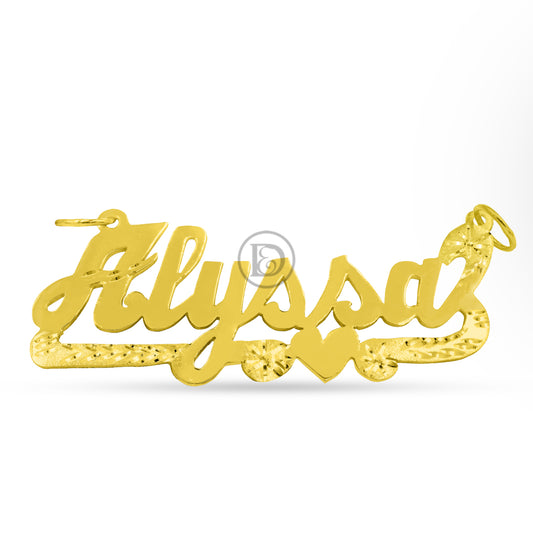10K Yellow Gold Custom Name Plate