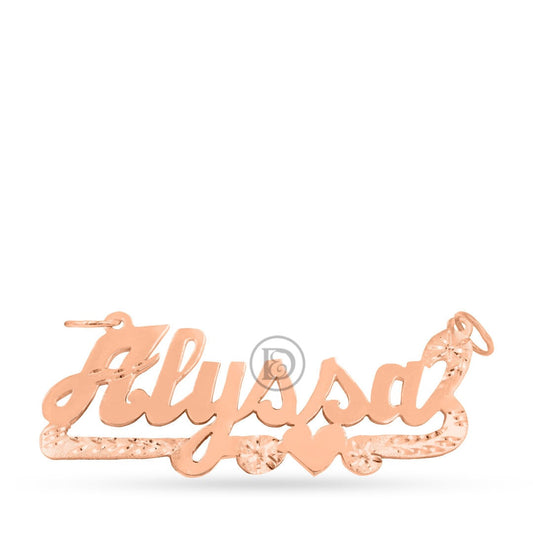 10K Yellow Gold Custom Name Plate