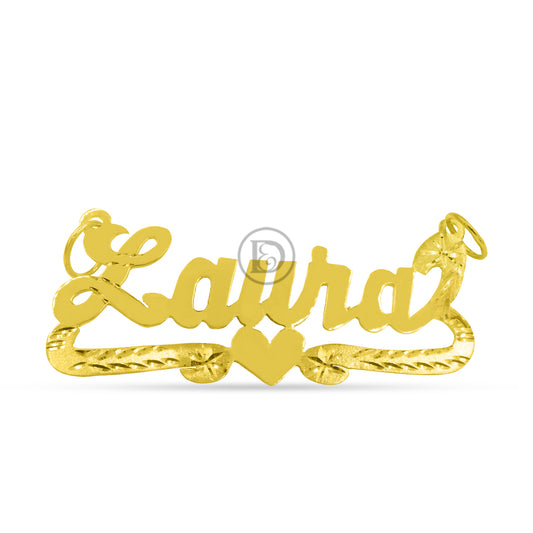10K Yellow Gold Custom Name Plate