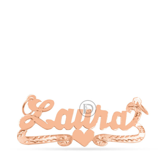 10K Yellow Gold Custom Name Plate