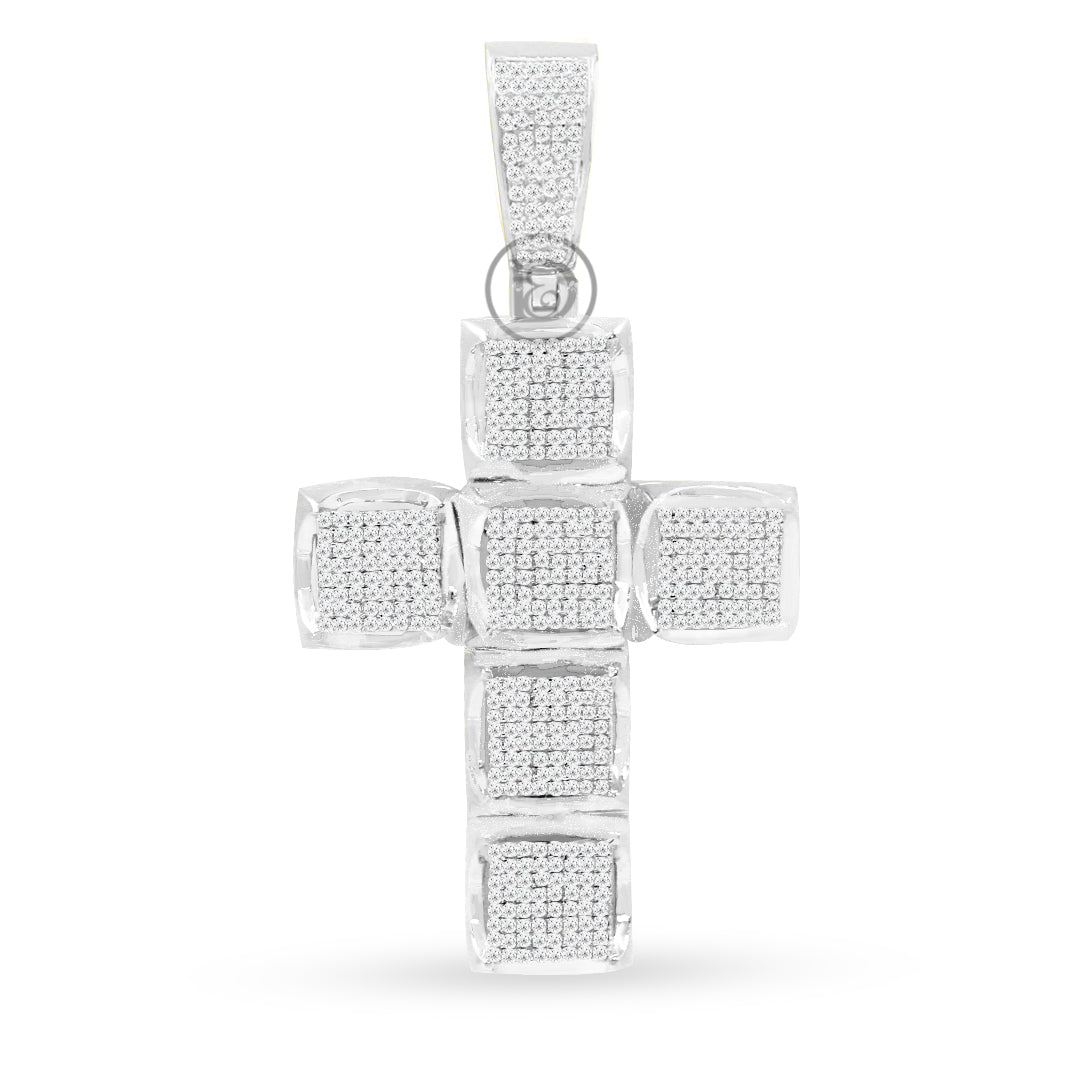 10K Yellow Gold Cross Pendant With 1.00CT Diamonds