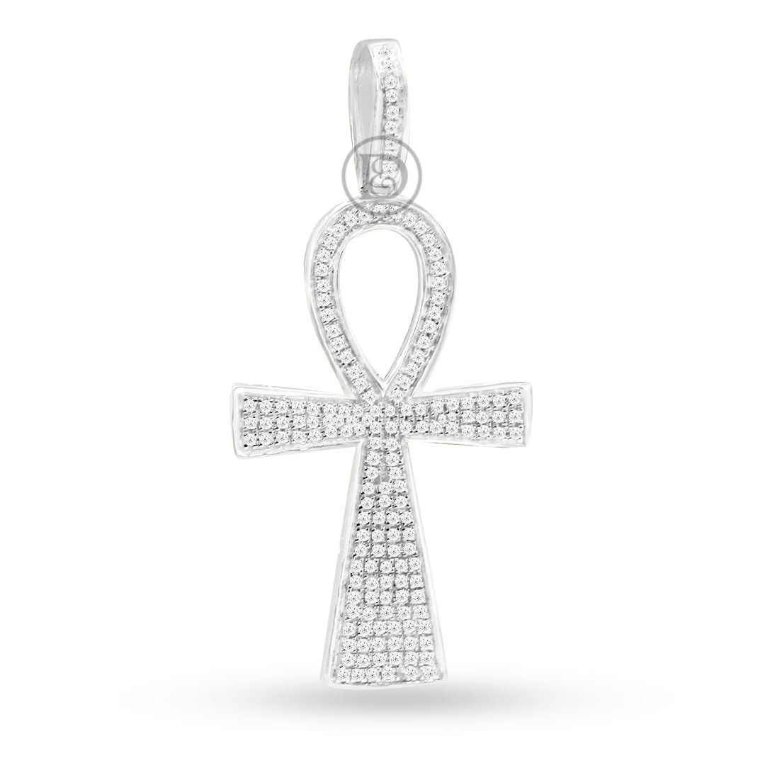 10K Yellow Gold Cross Pendant With 0.40CT Diamonds
