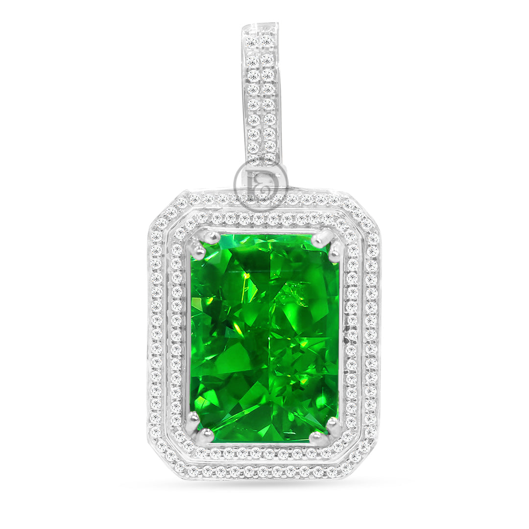 10K Yellow Gold Pendant With 0.50CT Diamonds and synthetic Ruby